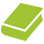 Green rounded square icon with soft drop shadow, simple flat graphic style.